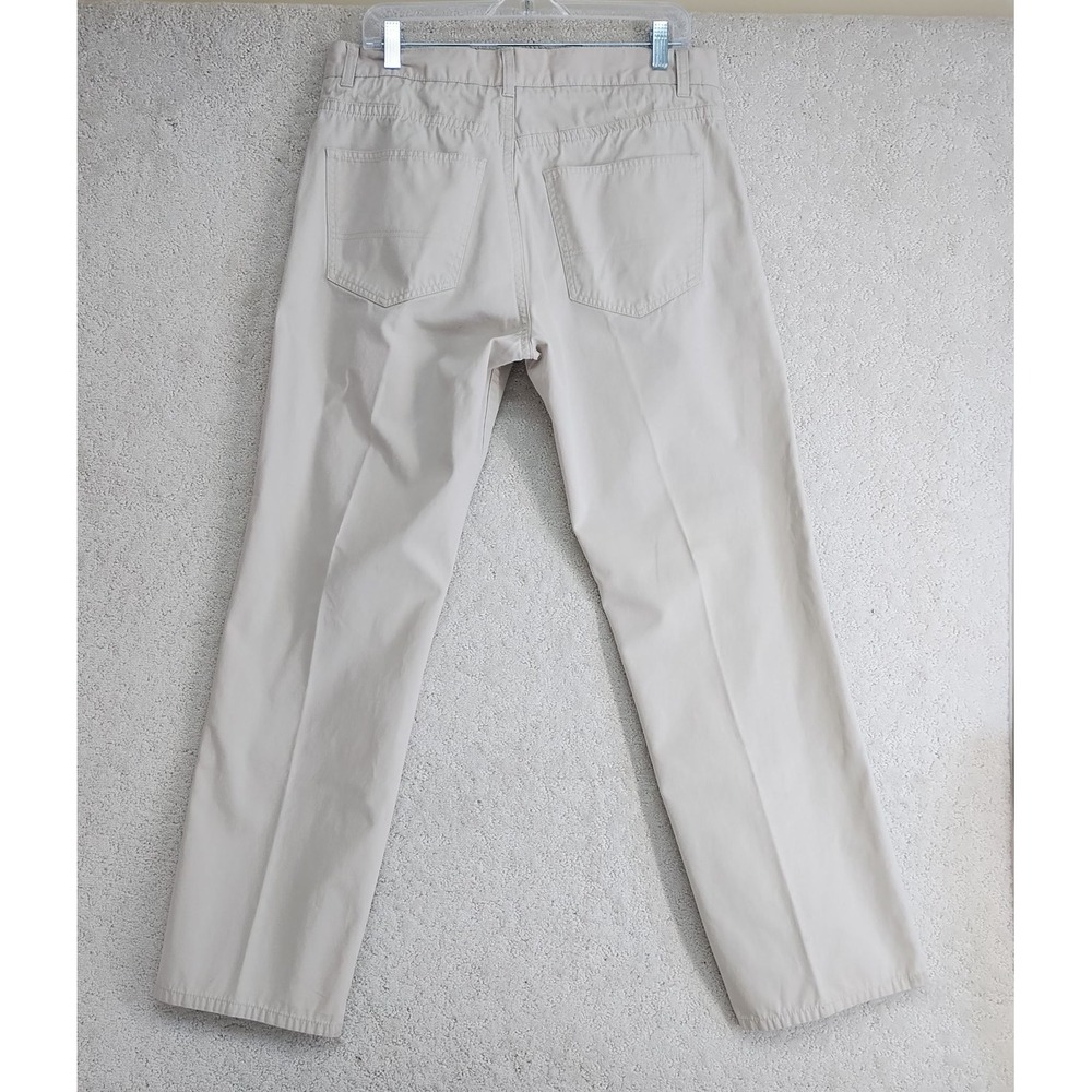 Tommy Hilfiger Pants Mens 33x32 Khaki 100% Cotton Straight Chino Casual Classic